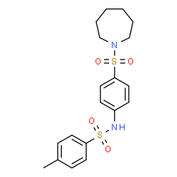 ChemSpider 2D Image | N-[4-(1-Azepanylsulfonyl)phenyl]-4-methylbenzenesulfonamide | C19H24N2O4S2