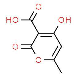 ChemSpider 2D Image | 4-Hydroxy-6-methyl-2-oxo-2H-pyran-3-carboxylic acid | C7H6O5