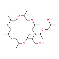 ChemSpider 2D Image | 2,5,8,11,14,17,20-Heptamethyl-3,6,9,12,15,18,21-heptaoxatetracosane-1,23-diol | C24H50O9