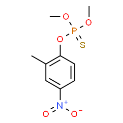 ChemSpider 2D Image | O,O-Dimethyl O-(2-methyl-4-nitrophenyl) phosphorothioate | C9H12NO5PS