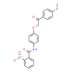 ChemSpider 2D Image | N-{4-[2-(4-Methoxyphenyl)-2-oxoethoxy]phenyl}-2-nitrobenzamide | C22H18N2O6