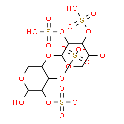 ChemSpider 2D Image | 4-O-(2,3-Di-O-sulfopentopyranosyl)-2,3-di-O-sulfopentopyranose | C10H18O21S4