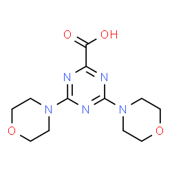 ChemSpider 2D Image | bis(morpholin-4-yl)-1,3,5-triazine-2-carboxylic acid | C12H17N5O4