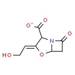 ChemSpider 2D Image | (3Z)-3-(2-Hydroxyethylidene)-7-oxo-4-oxa-1-azabicyclo[3.2.0]heptane-2-carboxylate | C8H8NO5