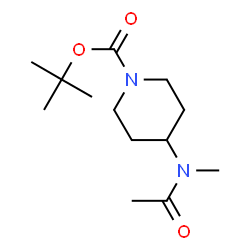 ChemSpider 2D Image | 2-Methyl-2-propanyl 4-[acetyl(methyl)amino]-1-piperidinecarboxylate | C13H24N2O3