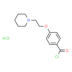 ChemSpider 2D Image | 4-(2-PIPERIDIN-1-YLETHOXY)BENZOYL CHLORIDE HYDROCHLORIDE | C14H19Cl2NO2