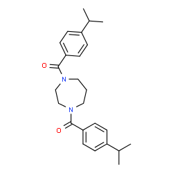 ChemSpider 2D Image | 1,4-Diazepane-1,4-diylbis[(4-isopropylphenyl)methanone] | C25H32N2O2