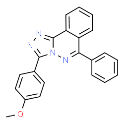 ChemSpider 2D Image | 3-(4-Methoxyphenyl)-6-phenyl[1,2,4]triazolo[3,4-a]phthalazine | C22H16N4O