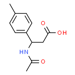 ChemSpider 2D Image | 3-Acetamido-3-(p-tolyl)propanoic acid | C12H15NO3