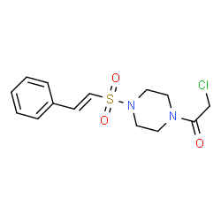 ChemSpider 2D Image | 1-(chloroacetyl)-4-{[(E)-2-phenylvinyl]sulfonyl}piperazine | C14H17ClN2O3S