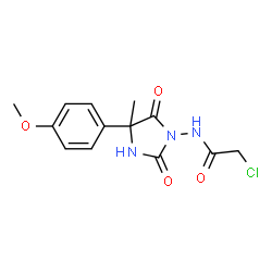 ChemSpider 2D Image | 2-Chloro-N-[4-(4-methoxyphenyl)-4-methyl-2,5-dioxo-1-imidazolidinyl]acetamide | C13H14ClN3O4
