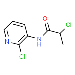 ChemSpider 2D Image | 2-Chloro-N-(2-chloro-3-pyridinyl)propanamide | C8H8Cl2N2O