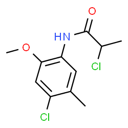 ChemSpider 2D Image | 2-Chloro-N-(4-chloro-2-methoxy-5-methylphenyl)propanamide | C11H13Cl2NO2