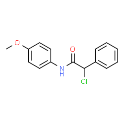ChemSpider 2D Image | 2-Chloro-N-(4-methoxyphenyl)-2-phenylacetamide | C15H14ClNO2
