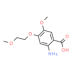 ChemSpider 2D Image | 2-Amino-5-methoxy-4-(2-methoxyethoxy)benzoic acid | C11H15NO5