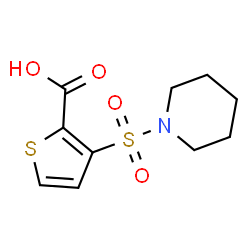 ChemSpider 2D Image | 3-(1-Piperidinylsulfonyl)-2-thiophenecarboxylic acid | C10H13NO4S2