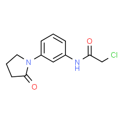 ChemSpider 2D Image | 2-Chloro-N-[3-(2-oxo-1-pyrrolidinyl)phenyl]acetamide | C12H13ClN2O2