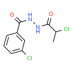 ChemSpider 2D Image | 3-Chloro-N'-(2-chloropropanoyl)benzohydrazide | C10H10Cl2N2O2