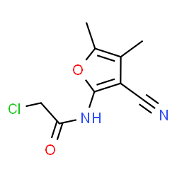 ChemSpider 2D Image | 2-Chloro-N-(3-cyano-4,5-dimethyl-2-furyl)acetamide | C9H9ClN2O2