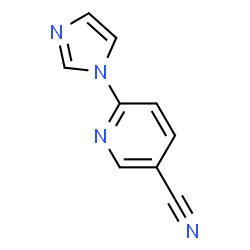 ChemSpider 2D Image | 6-(1H-Imidazol-1-yl)nicotinonitrile | C9H6N4
