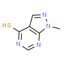 ChemSpider 2D Image | 1-methyl-1H-pyrazolo[3,4-d]pyrimidine-4-thiol | C6H6N4S
