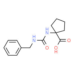 ChemSpider 2D Image | 1-[(Benzylcarbamoyl)amino]cyclopentanecarboxylic acid | C14H18N2O3