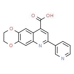 ChemSpider 2D Image | 7-pyridin-3-yl-2,3-dihydro[1,4]dioxino[2,3-g]quinoline-9-carboxylic acid | C17H12N2O4