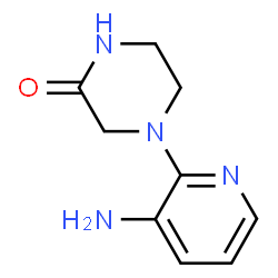 ChemSpider 2D Image | 4-(3-Amino-2-pyridinyl)-2-piperazinone | C9H12N4O