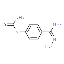 ChemSpider 2D Image | 4-(Carbamoylamino)-N-hydroxybenzenecarboximidamide | C8H10N4O2