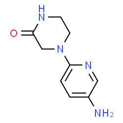 ChemSpider 2D Image | 4-(5-Amino-2-pyridinyl)-2-piperazinone | C9H12N4O