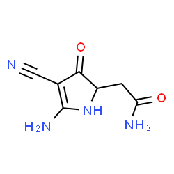 ChemSpider 2D Image | 2-(5-Amino-4-cyano-3-oxo-2,3-dihydro-1H-pyrrol-2-yl)acetamide | C7H8N4O2
