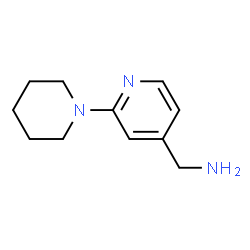 ChemSpider 2D Image | (2-piperidinopyrid-4-yl)methylamine | C11H17N3