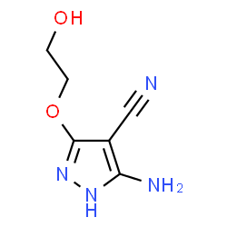 ChemSpider 2D Image | 5-Amino-3-(2-hydroxyethoxy)-1H-pyrazole-4-carbonitrile | C6H8N4O2