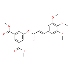 ChemSpider 2D Image | Dimethyl 5-{[(2E)-3-(3,4,5-trimethoxyphenyl)-2-propenoyl]oxy}isophthalate | C22H22O9