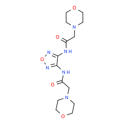 ChemSpider 2D Image | N,N'-1,2,5-Oxadiazole-3,4-diylbis[2-(4-morpholinyl)acetamide] | C14H22N6O5