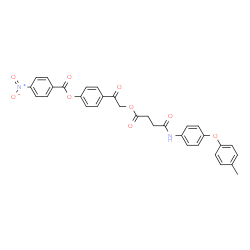 ChemSpider 2D Image | 4-{[(4-{[4-(4-Methylphenoxy)phenyl]amino}-4-oxobutanoyl)oxy]acetyl}phenyl 4-nitrobenzoate | C32H26N2O9