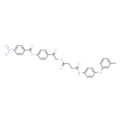 ChemSpider 2D Image | 4-{[(4-{[4-(3-Methylphenoxy)phenyl]amino}-4-oxobutanoyl)oxy]acetyl}phenyl 4-nitrobenzoate | C32H26N2O9