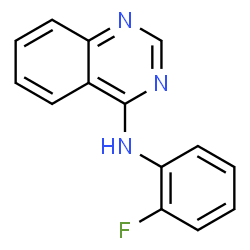 ChemSpider 2D Image | N-(2-fluorophenyl)quinazolin-4-amine | C14H10FN3