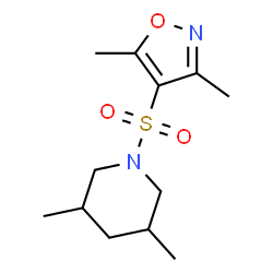 ChemSpider 2D Image | 1-[(3,5-Dimethyl-1,2-oxazol-4-yl)sulfonyl]-3,5-dimethylpiperidine | C12H20N2O3S