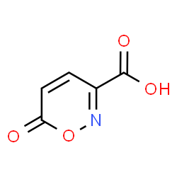 ChemSpider 2D Image | 6-Oxo-6H-1,2-oxazine-3-carboxylic acid | C5H3NO4