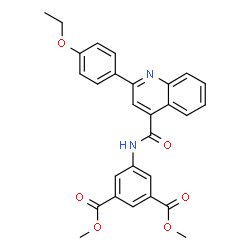 ChemSpider 2D Image | Dimethyl 5-({[2-(4-ethoxyphenyl)-4-quinolinyl]carbonyl}amino)isophthalate | C28H24N2O6