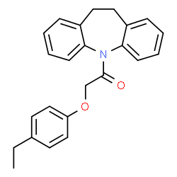ChemSpider 2D Image | 1-(10,11-Dihydro-5H-dibenzo[b,f]azepin-5-yl)-2-(4-ethylphenoxy)ethanone | C24H23NO2
