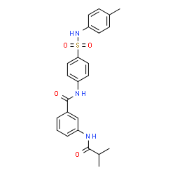 ChemSpider 2D Image | 3-(Isobutyrylamino)-N-{4-[(4-methylphenyl)sulfamoyl]phenyl}benzamide | C24H25N3O4S