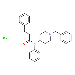 ChemSpider 2D Image | N-(1-Benzyl-4-piperidinyl)-N,3-diphenylpropanamide hydrochloride (1:1) | C27H31ClN2O