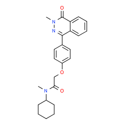 ChemSpider 2D Image | N-Cyclohexyl-N-methyl-2-[4-(3-methyl-4-oxo-3,4-dihydro-1-phthalazinyl)phenoxy]acetamide | C24H27N3O3