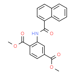ChemSpider 2D Image | Dimethyl 2-(1-naphthoylamino)terephthalate | C21H17NO5