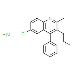 ChemSpider 2D Image | 6-Chloro-2-methyl-4-phenyl-3-propylquinoline hydrochloride (1:1) | C19H19Cl2N