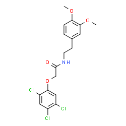 ChemSpider 2D Image | N-[2-(3,4-Dimethoxyphenyl)ethyl]-2-(2,4,5-trichlorophenoxy)acetamide | C18H18Cl3NO4