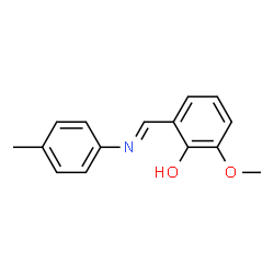 ChemSpider 2D Image | 2-Methoxy-6-{(E)-[(4-methylphenyl)imino]methyl}phenol | C15H15NO2