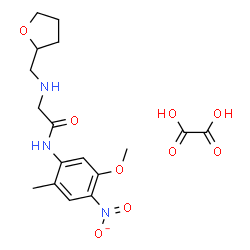 ChemSpider 2D Image | N-[5-methoxy-2-methyl-4-[oxido(oxo)-$l^{4}-azanyl]phenyl]-2-(tetrahydrofuran-2-ylmethylamino)acetamide;oxalic acid | C17H23N3O9